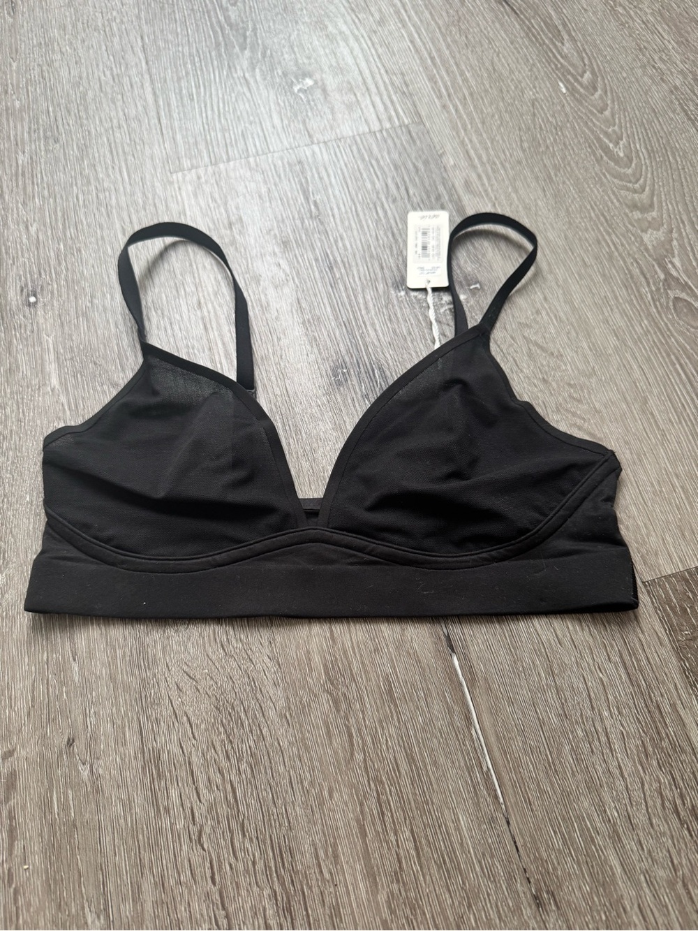 Aerie Smoothiez Black Triangle Bralette Wireless Bra Size Small NWT